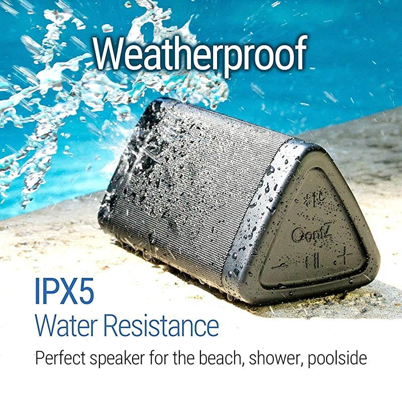 Angle 3 3rd Gen Bluetooth Portable Speaker Louder Volume Crystal Clear Stereo Sound Rich Bass 100 Ft Wireless Range Microphone IPX5 Bluetooth Speakers by Cambridge Sound Works Black