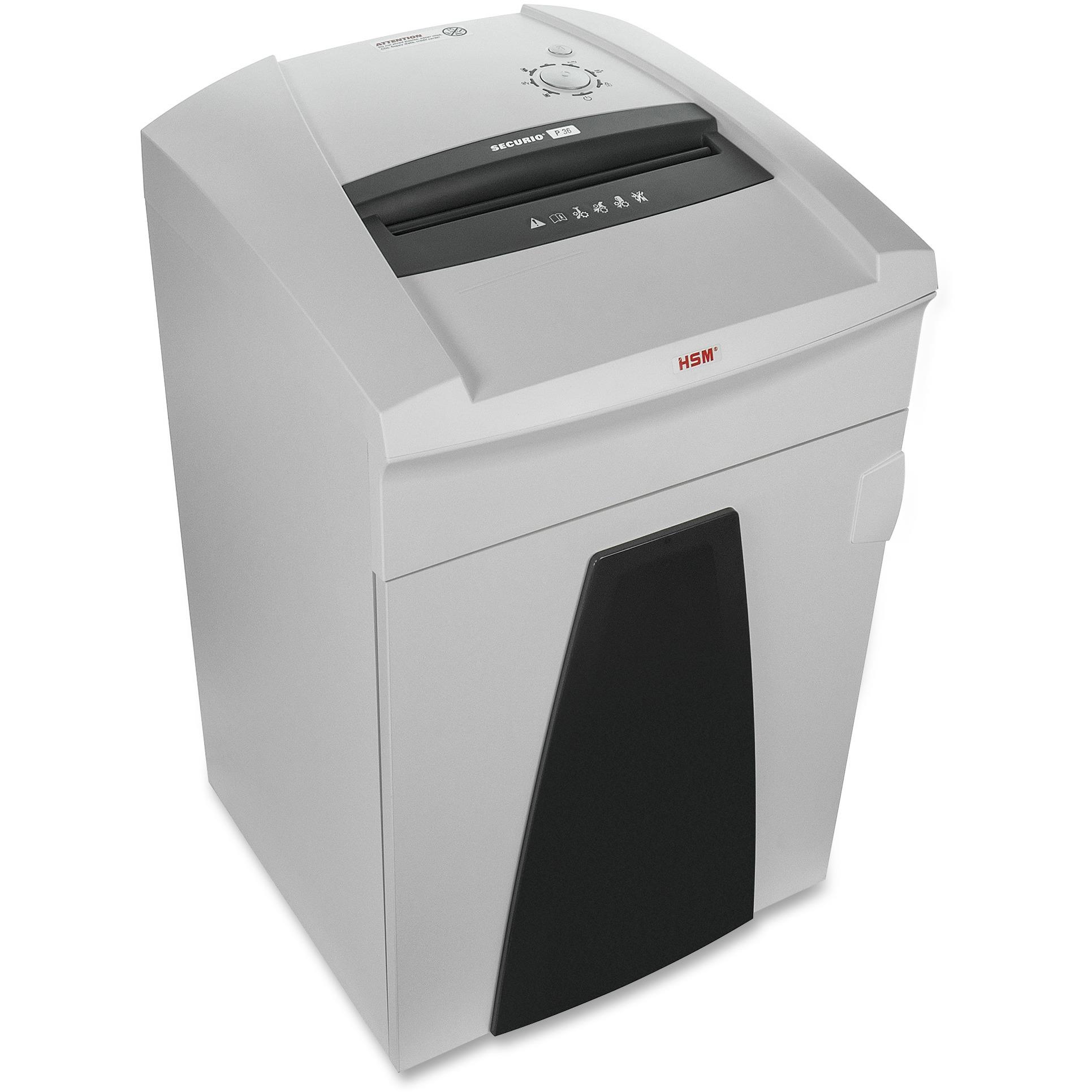 HSM Securio P36c Cross Cut Shredder, 29-31 Sheet Capacity, Security Level P-4, 38.3 Gal. Bin Capacity - HSM1853