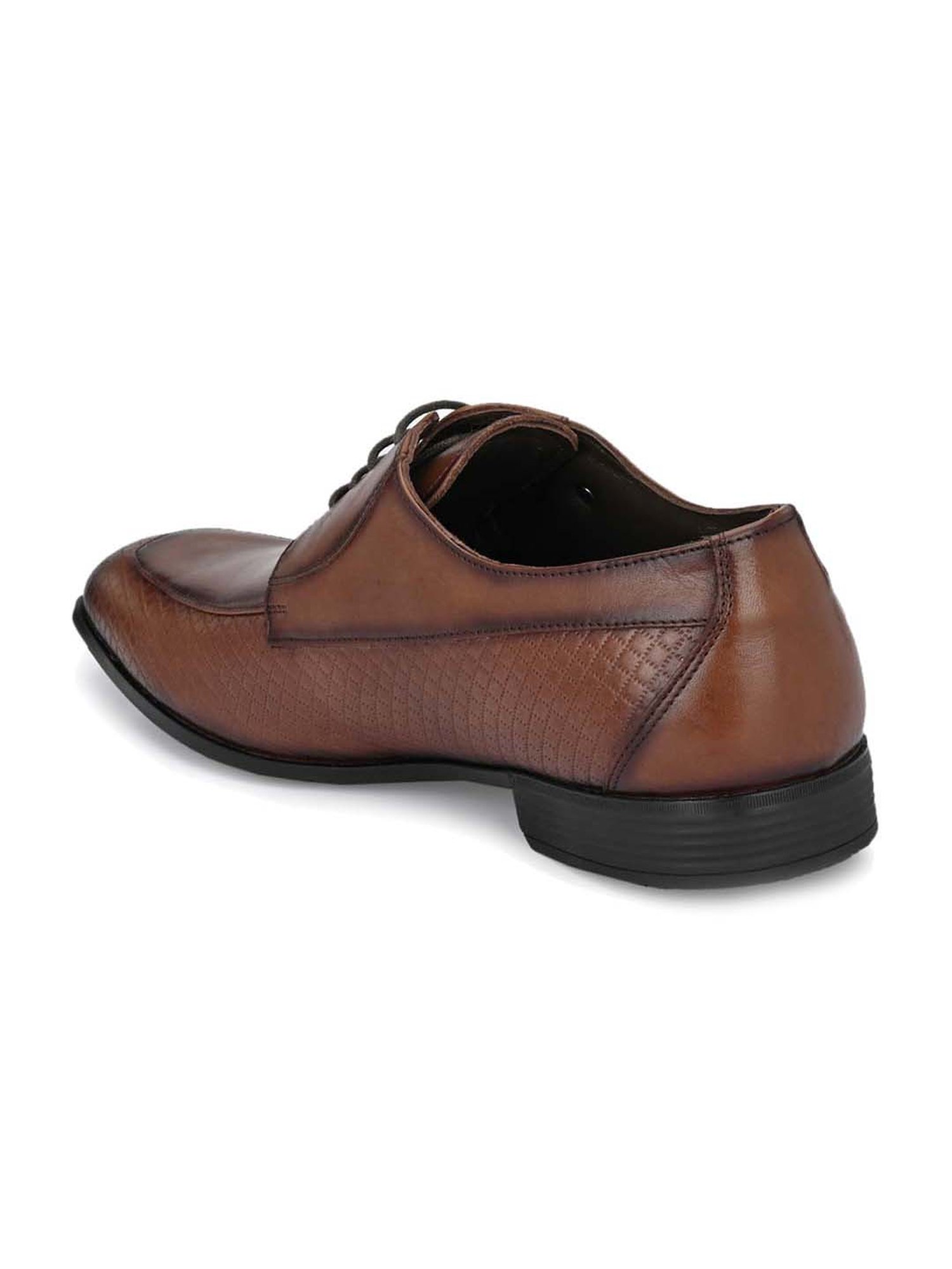 Hitz Men's Brown Derby Shoes