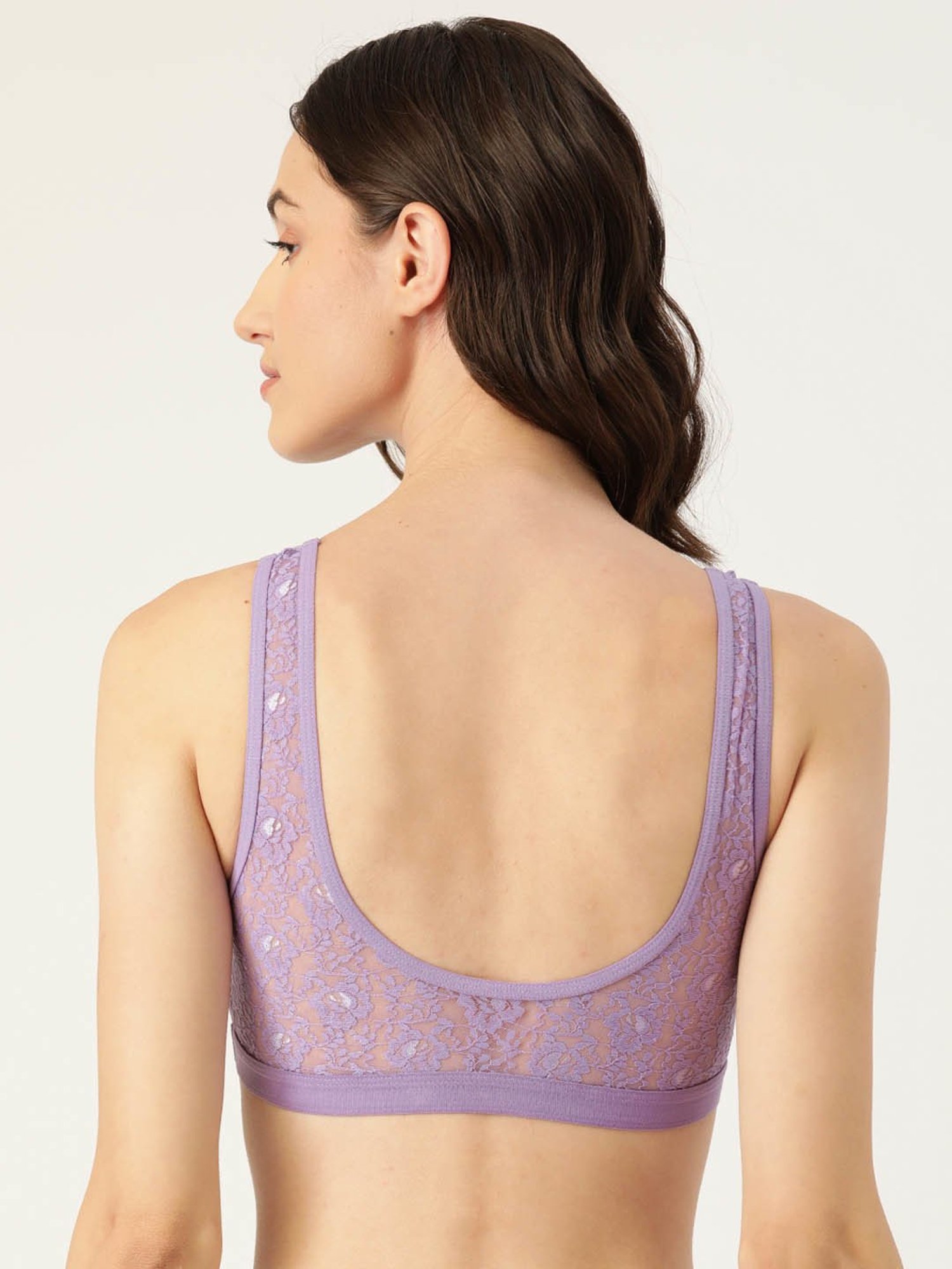 Leading Lady Purple Non-Padded Bralette Bra