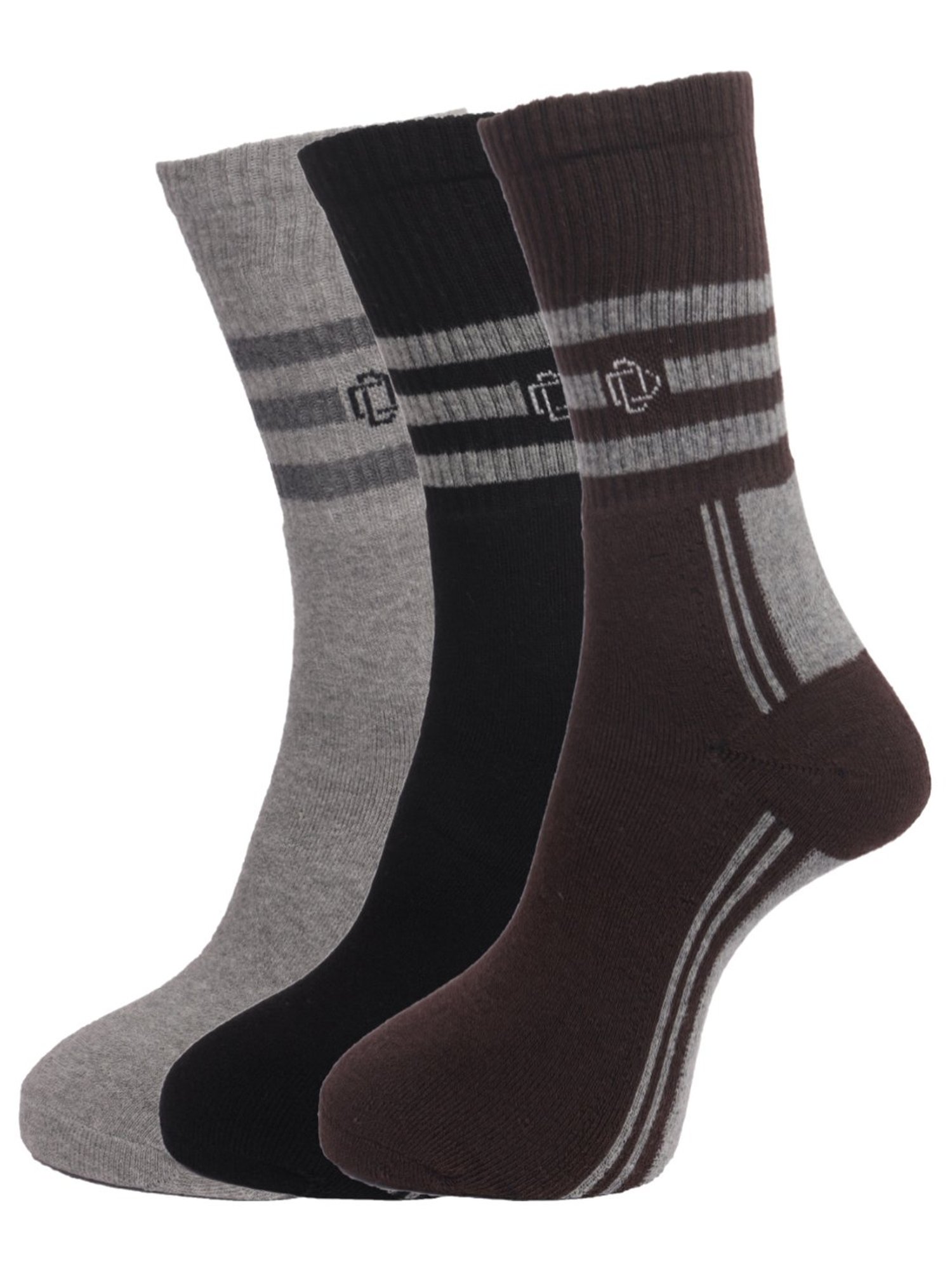 Jockey 7036 Light Grey Compact Terry Cotton Ankle Length Socks with Stay Fresh Treatment