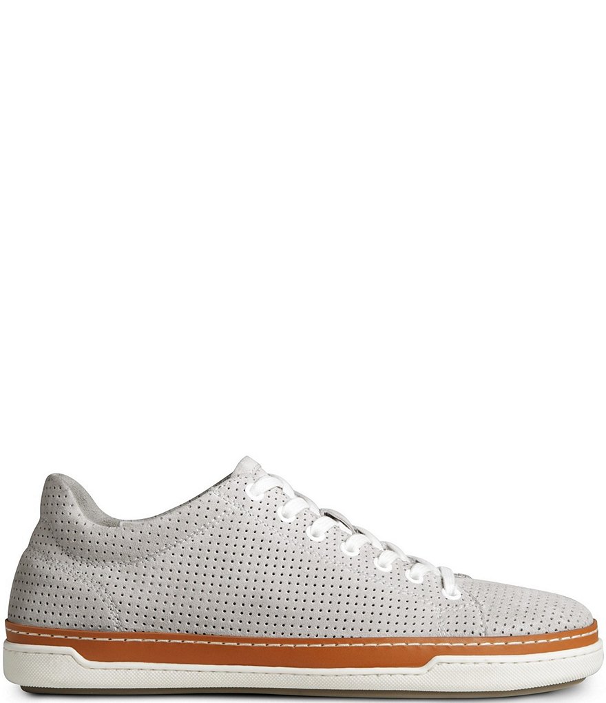Allen-Edmonds Men's Porter Derby Perforated Suede Leather Lace-Up Sneakers