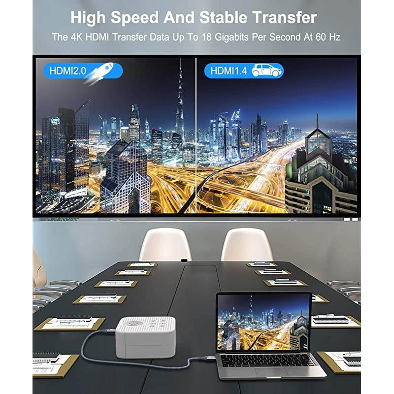 4K Hdmi Cable 10FT  18Gbps High Speed Hdmi 20 Ethernet24AWG Nylon Braided Cable 4K 60Hz HDR Video HDCP22 3D 2160P 1080P ARC Compatible with UHD TVPS4 3XBox Monitor 4K Fire Netflix etc