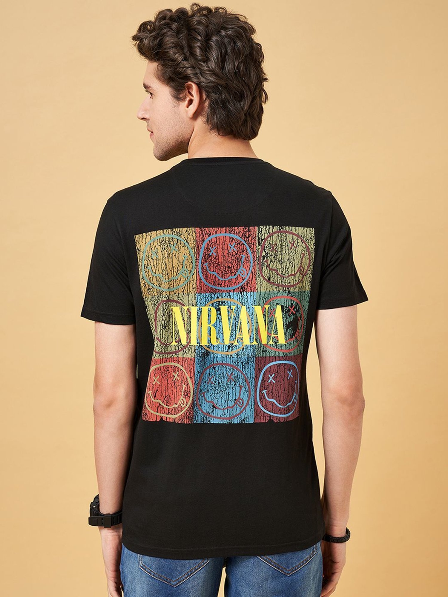 SF Jeans by Pantaloons Jet Set Cotton Slim Fit Printed T-Shirt