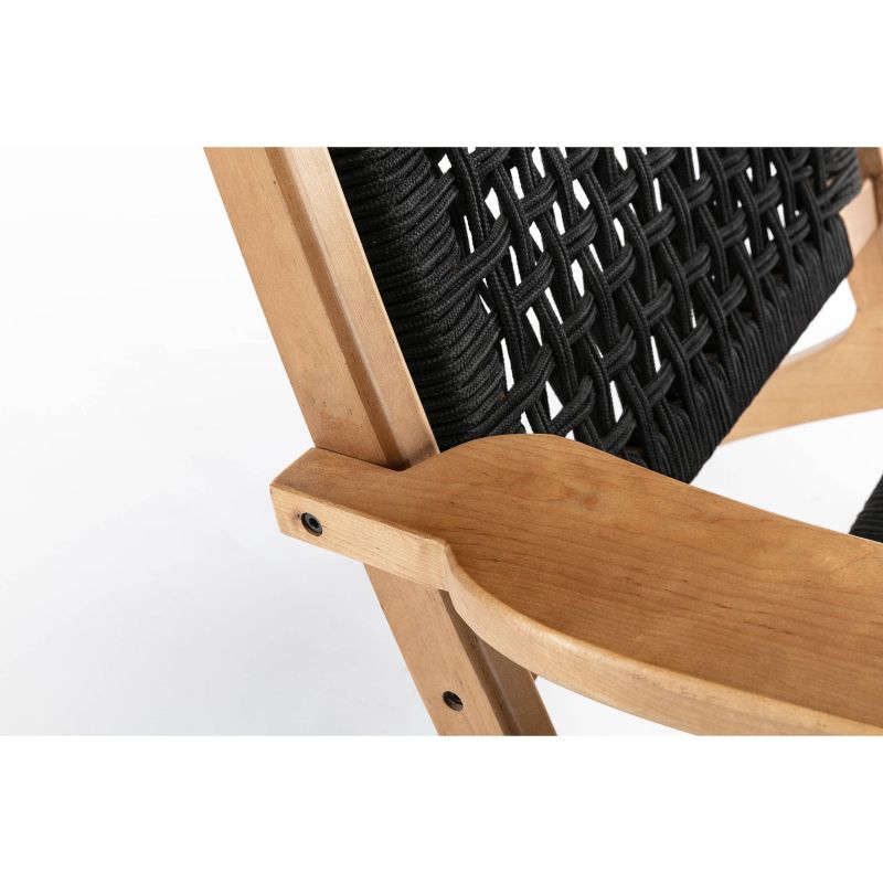 Harrison Woven Armchair Black & Oak - Boraam