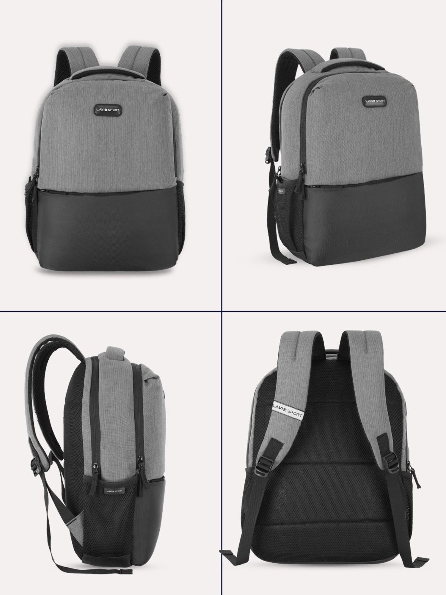 Lavie Sport Apex 21L Laptop Backpack For Men & Women (Grey)