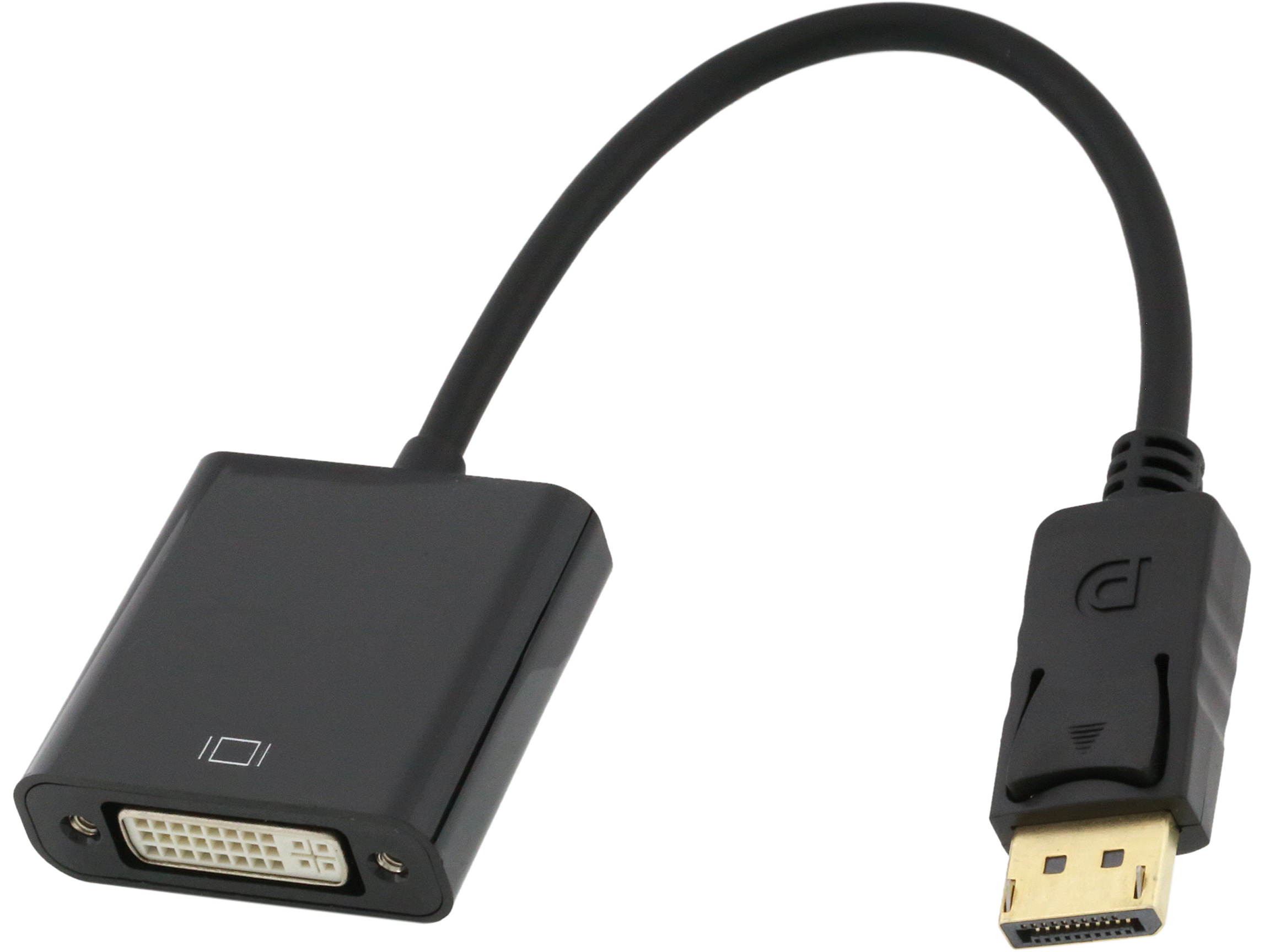 Kaybles 20AD-DPDVI-MF DisplayPort to DVI Converter Cable with Latch, DisplayPort 1.2 to DVI Converter Adapter for DP-enabled Computers - 1920 x 1080@60Hz