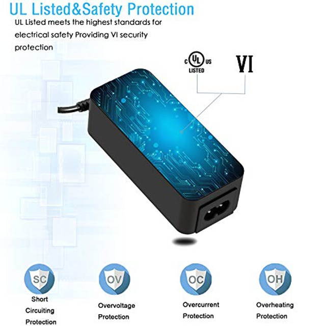 45W School Chromebook USB-C Charger Fit for Lenovo Chromebook C330 300e 100e 500e N23 Yoga, ThinkPad T480 T480s T580 T580s, 100e 300e Chromebook 2nd Gen MTK AST Laptop AC Adapter Power Supply Cord