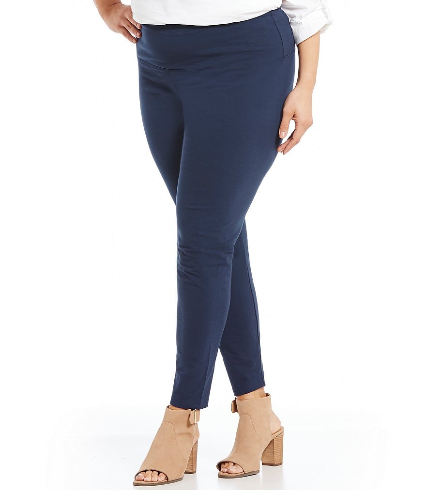 Intro Plus Size Bella Solid Double Knit Slim Her Leggings