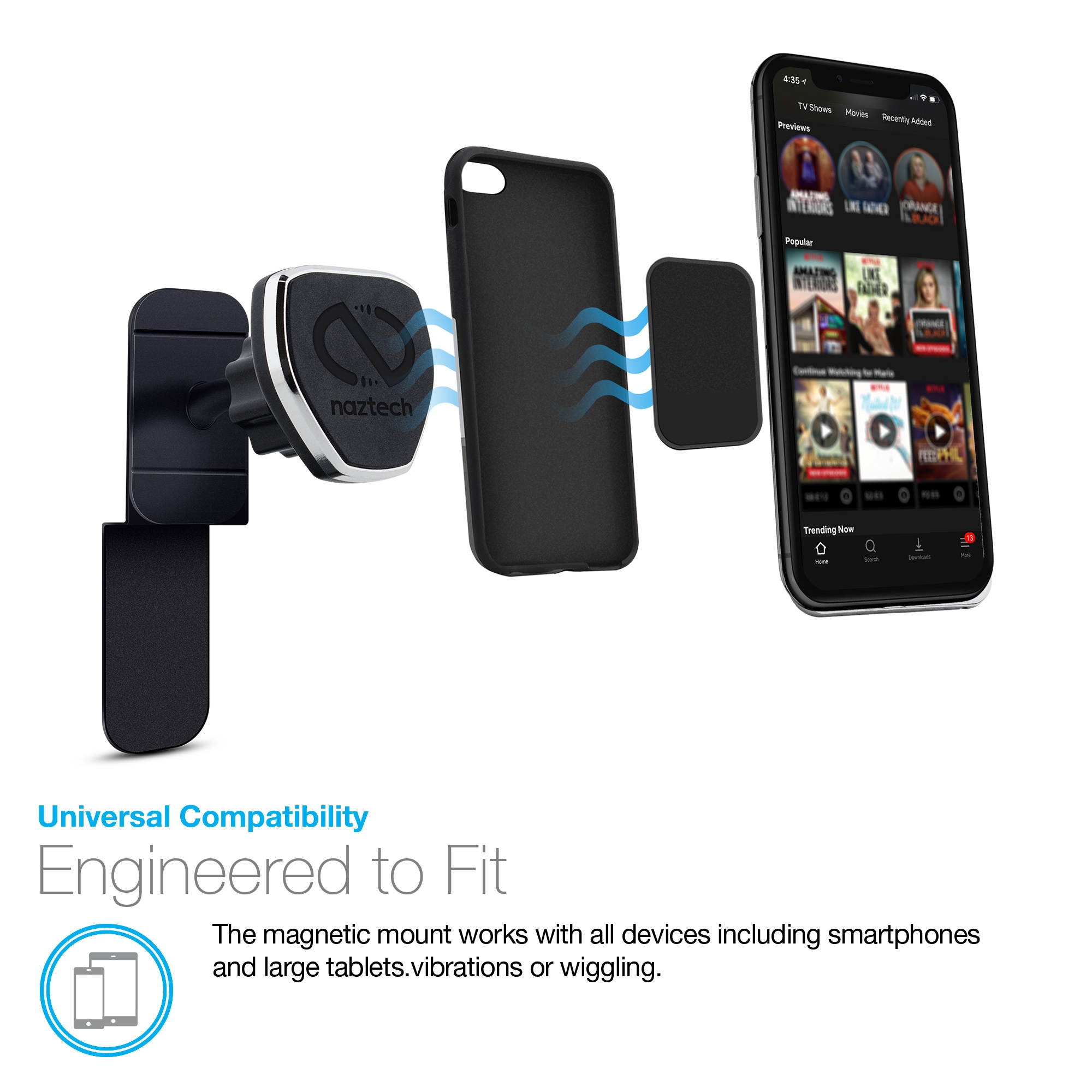 MagBuddy 14646 Universal Magnetic In-Flight Airplane Seat Back Phone/Tablet Mount