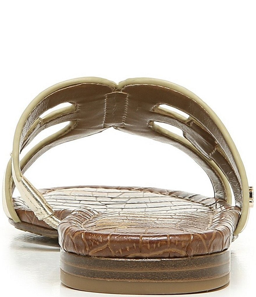 Sam Edelman Bay Metallic Double E Leather Sandals