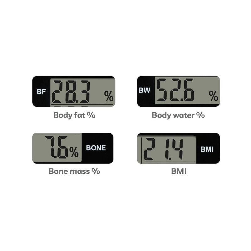 Glass Body Fat Scale Clear - Weight Watchers