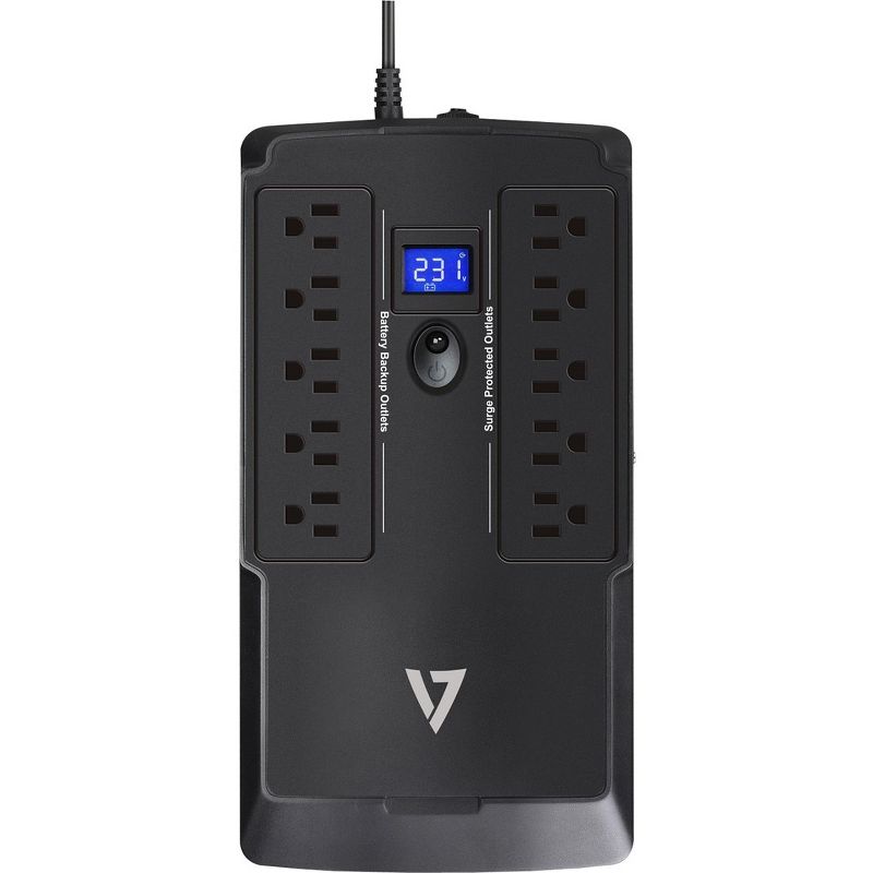 V7 UPS 750VA Desktop US - Desktop - 6 Hour Recharge - 120 V AC Input - 10