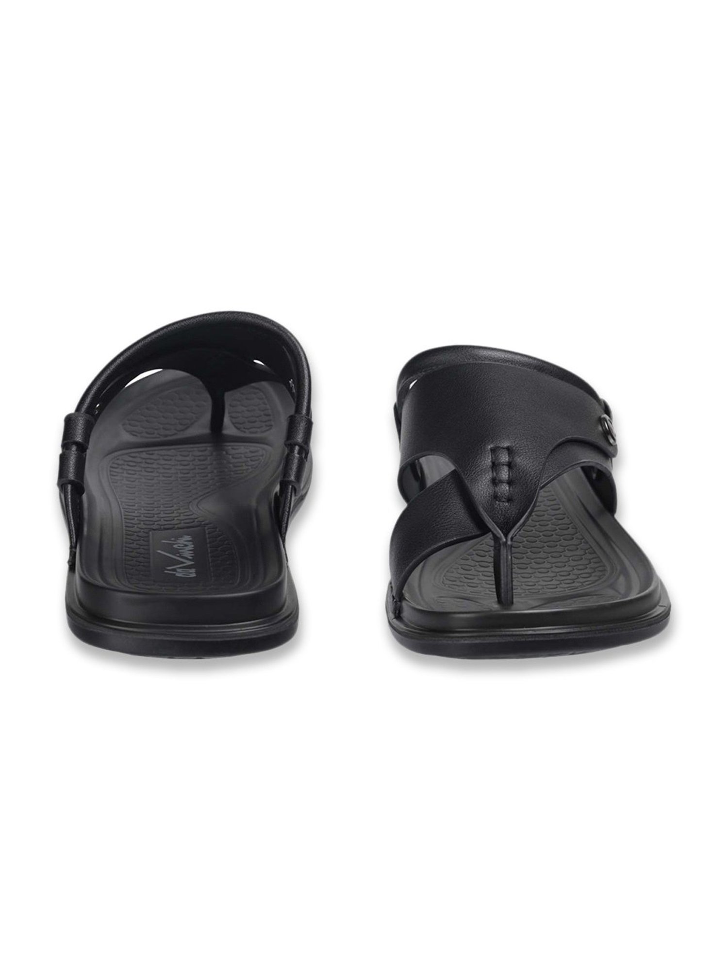 Da Vinchi by Metro Men's Black Toe Ring Sandals