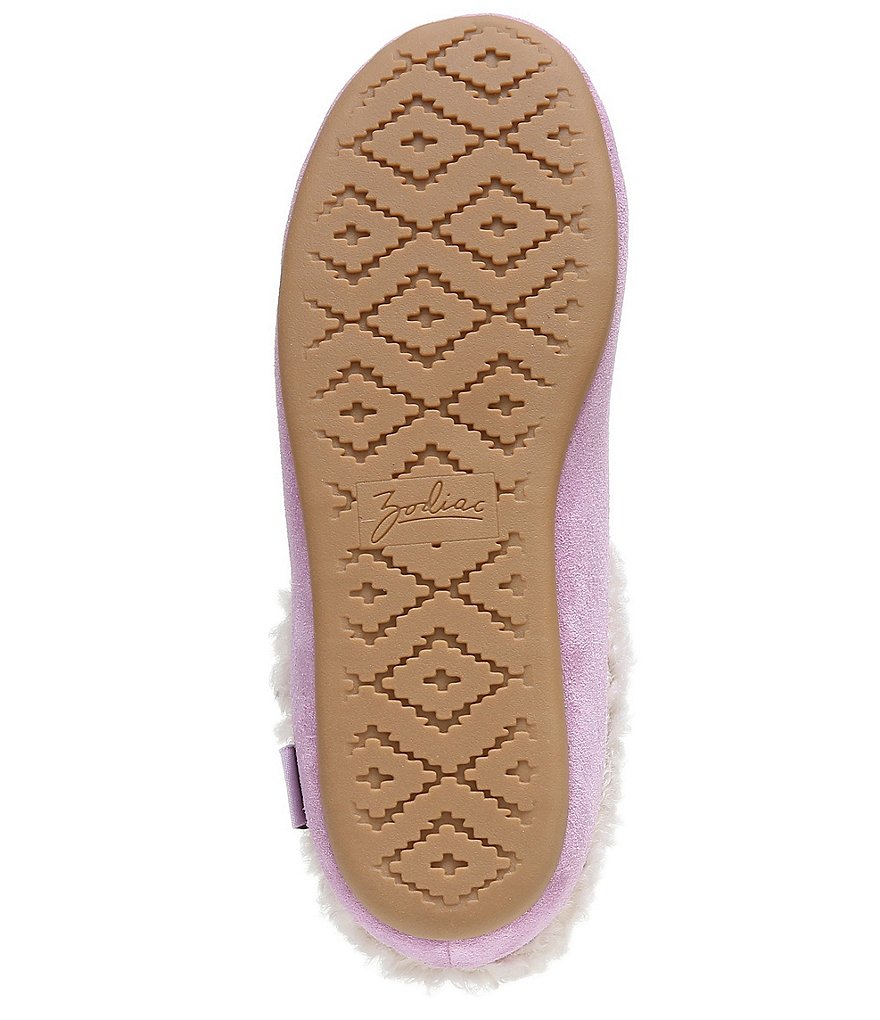 Zodiac Paloma Suede Faux Shearling Lined Slippers