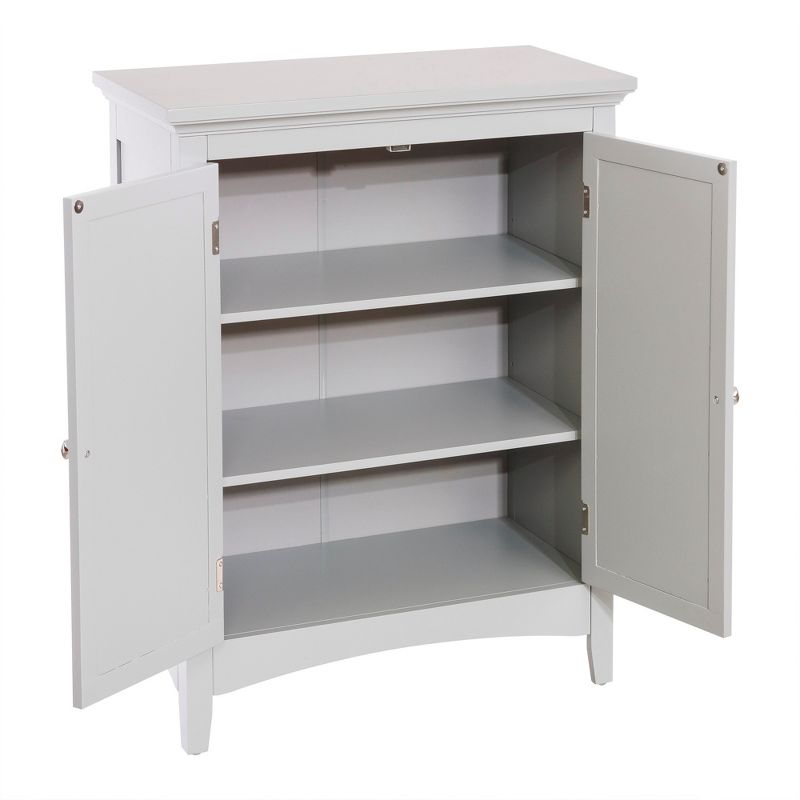 Glancy Double Door Floor Cabinet 32" Gray - Elegant Home Fashions