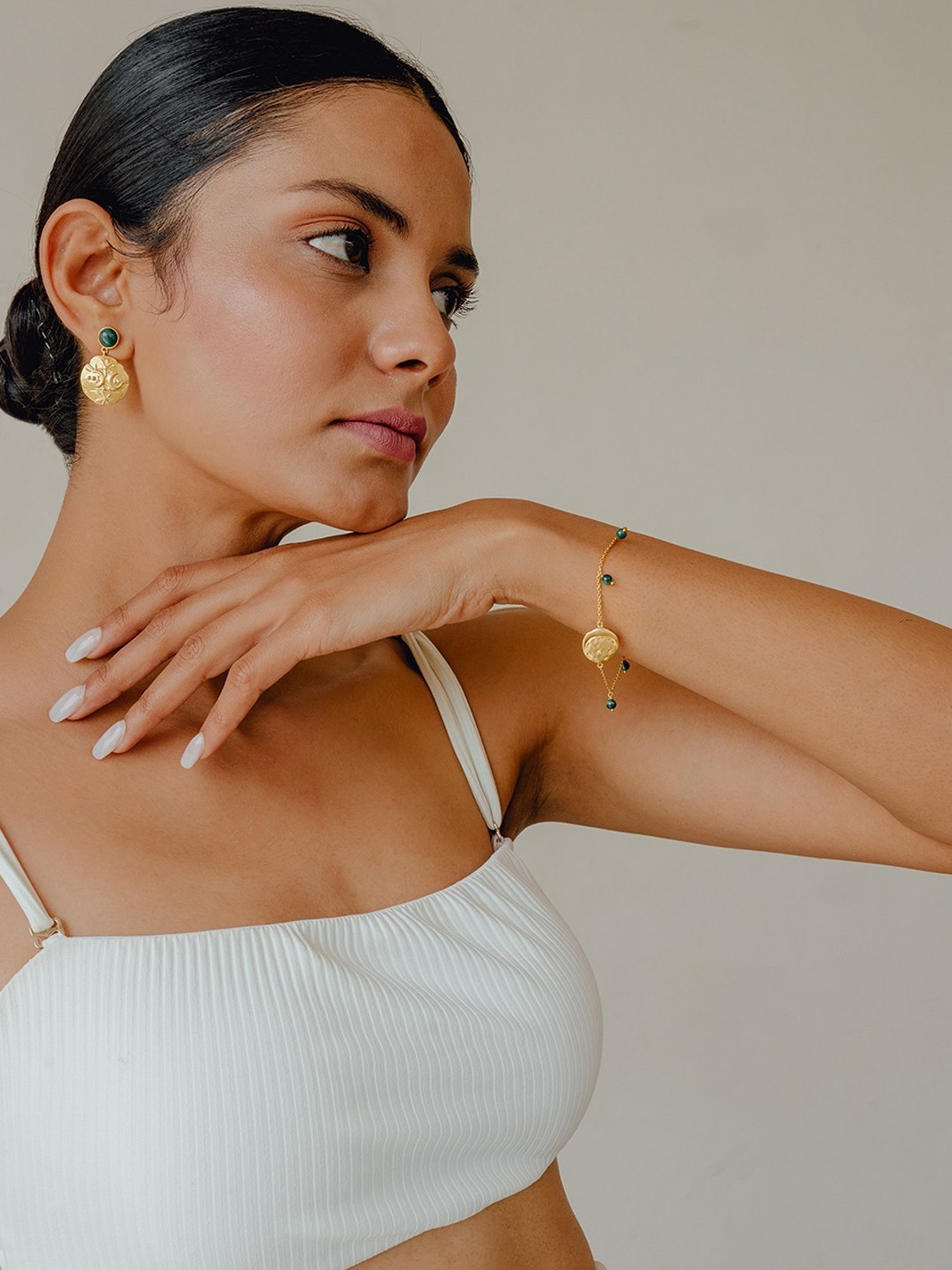 Perfectly Average Malachite Charm Earrings for Women & Girls