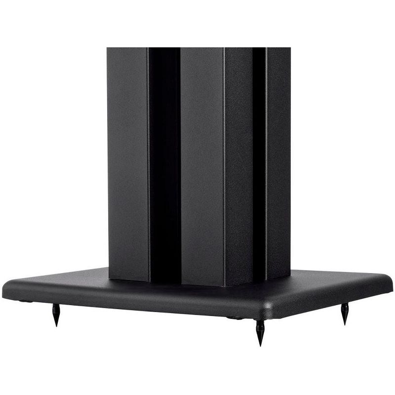 Monolith 24 Inch Speaker Stand (Each) - Black | Supports 75 lbs, Adjustable Spikes, Compatible With Bose, Polk, Sony, Yamaha, Pioneer and others