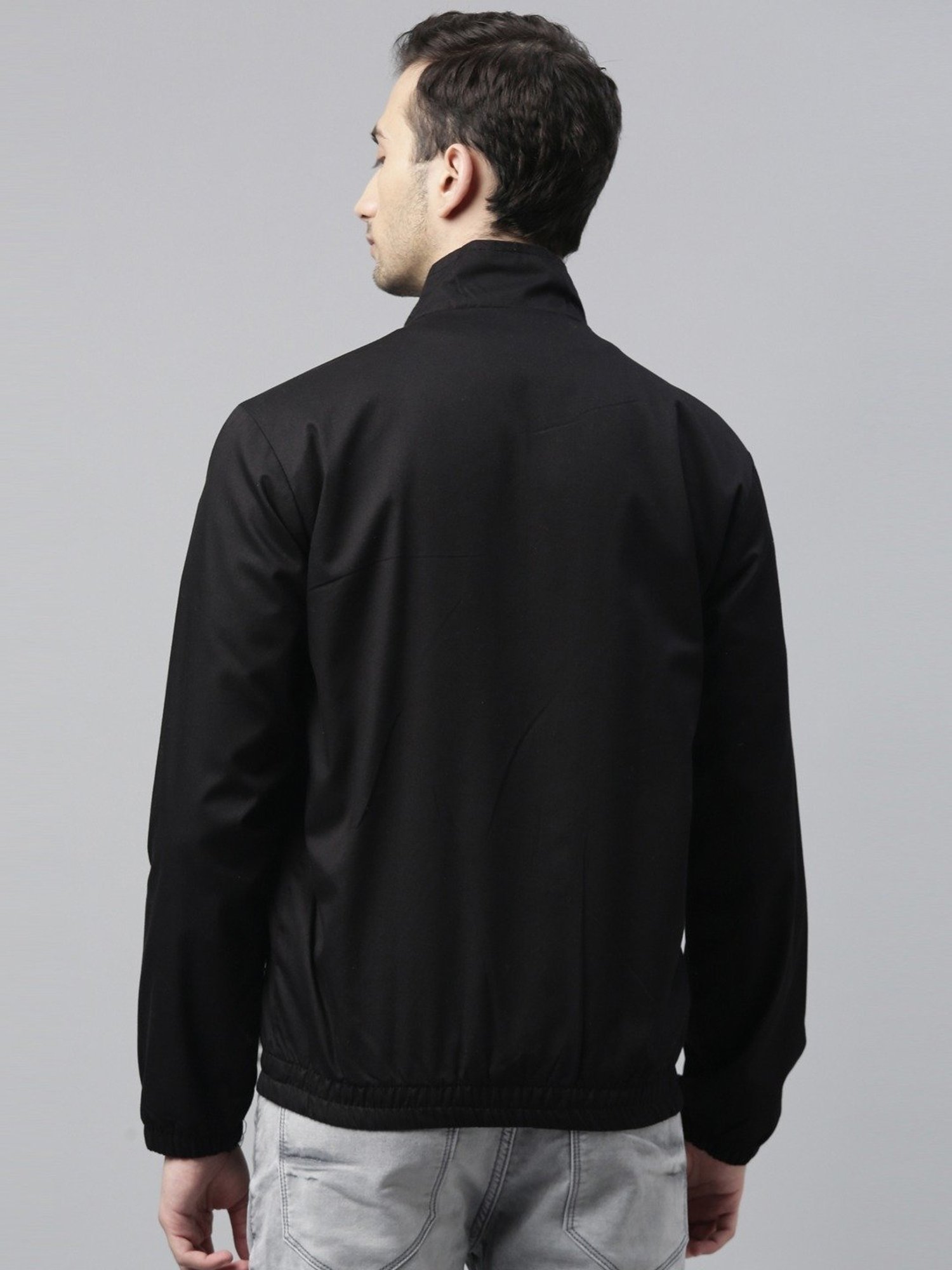 CINOCCI Black Cotton Slim Fit Jacket