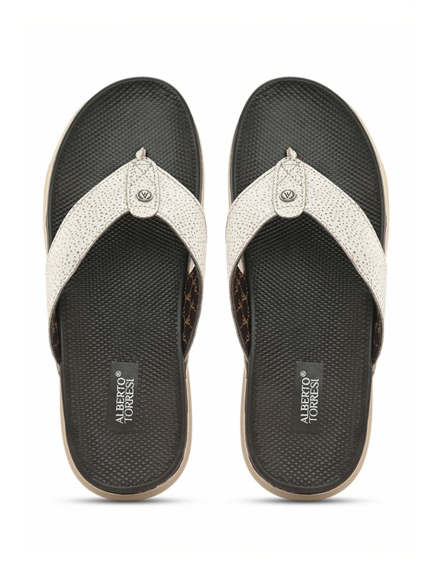 Alberto Torresi Men's White Thong Sandals