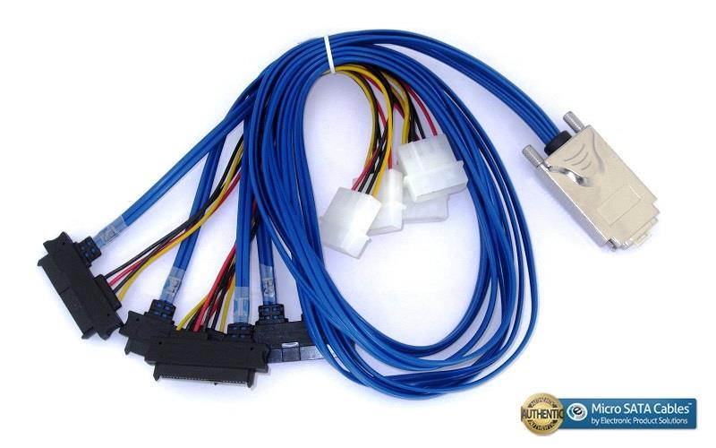 External Infiniband SAS SFF-8470 to 4 X SAS SFF-8482 29 Pin -1 Meter