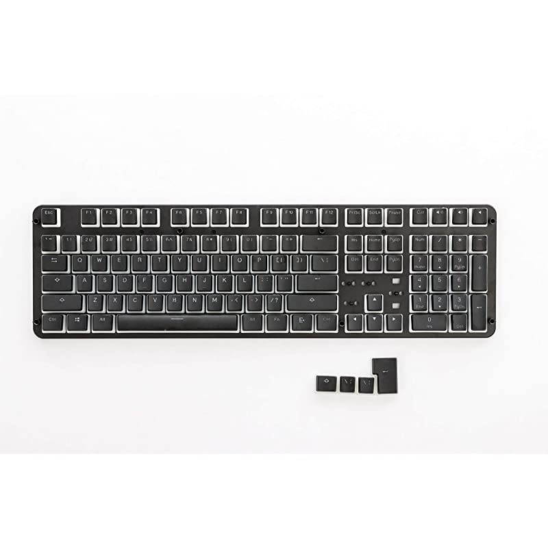 108 Double Shot PBT Pudding Keycaps Keyset for Mechanical Gaming Keyboard MX Switches (Black Top)