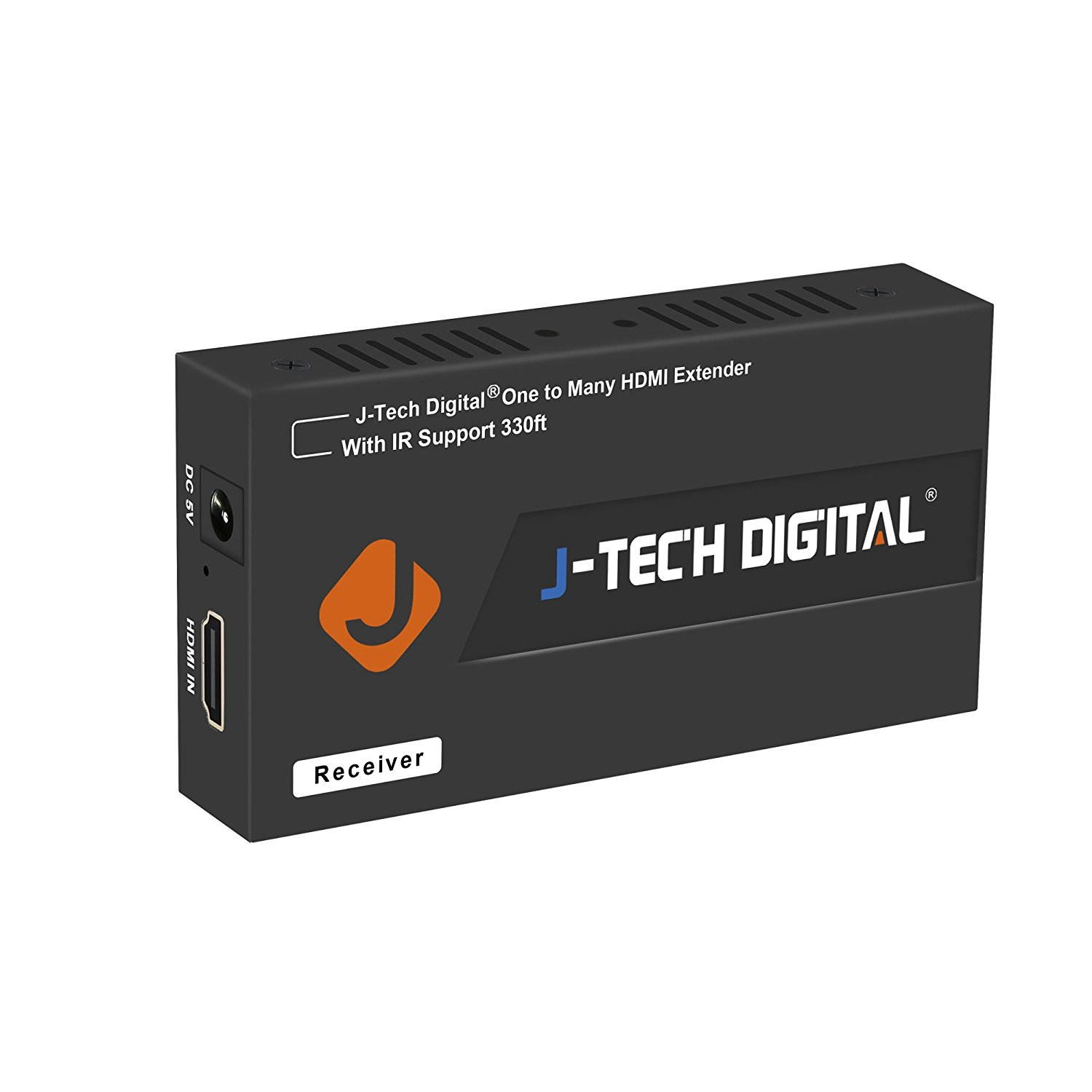 J-Tech Digital HDMI Extender Over Single Cat5e/6 Ethernet Cable with IR Up To 330 Feet 100m Supports 1080P HDCP One To Many Connecction (Receiver+Transmitter)