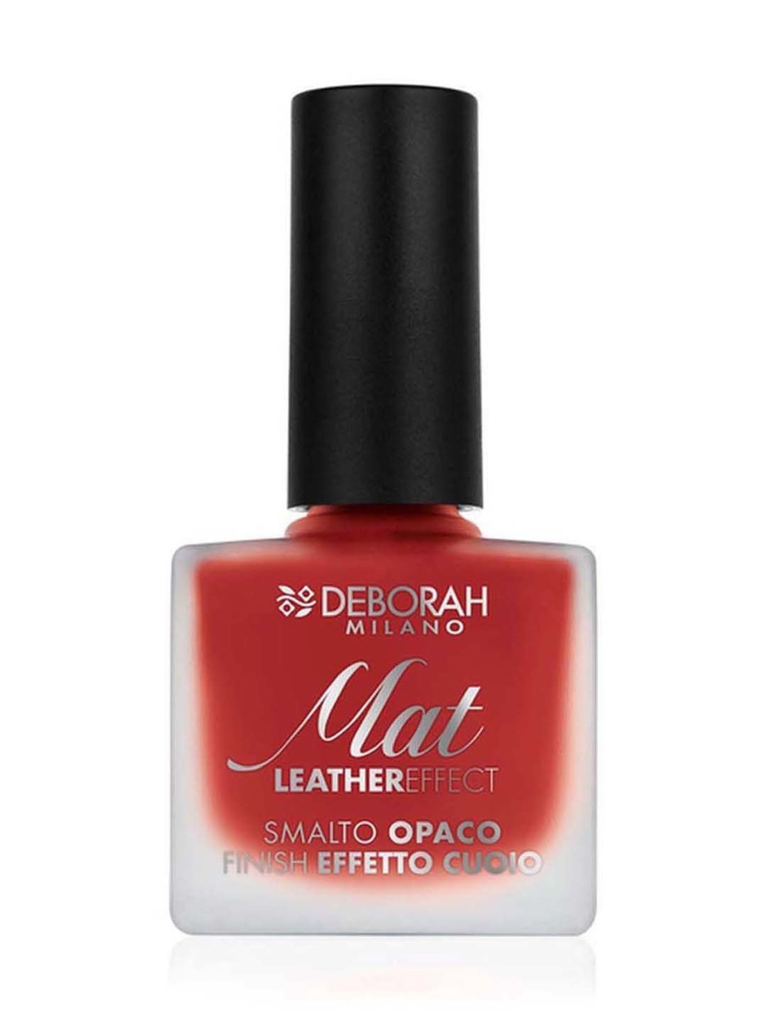Deborah Milano Gel Effect Mat Leather Effect Nail Polish 04 Red - 8.5 ml