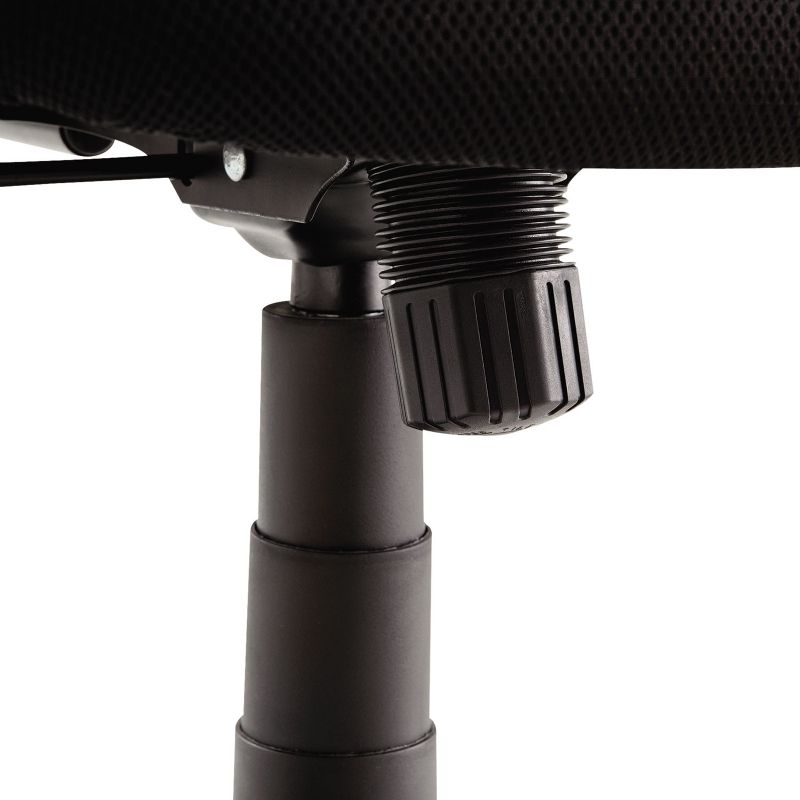 Oif Swivel/Tilt Mesh Task Chair Height Adjustable T-Bar Arms Black/Chrome MT4818