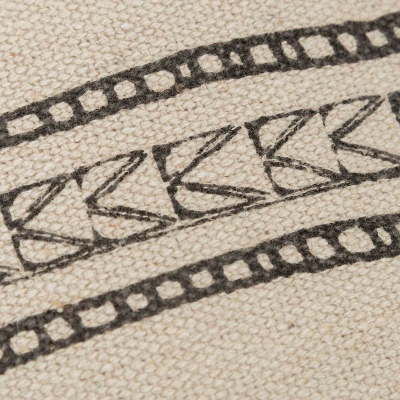 20"x20" Striped Polyester Filled Pillow Charcoal - Donny Osmond Home