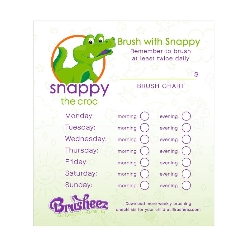 Brusheez Snappy the Croc Children's Electronic Kids Toothbrush Set