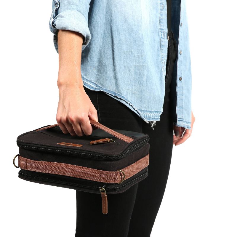 Arctic Zone Canvas Expandable Horizontal Lunch Box - Black