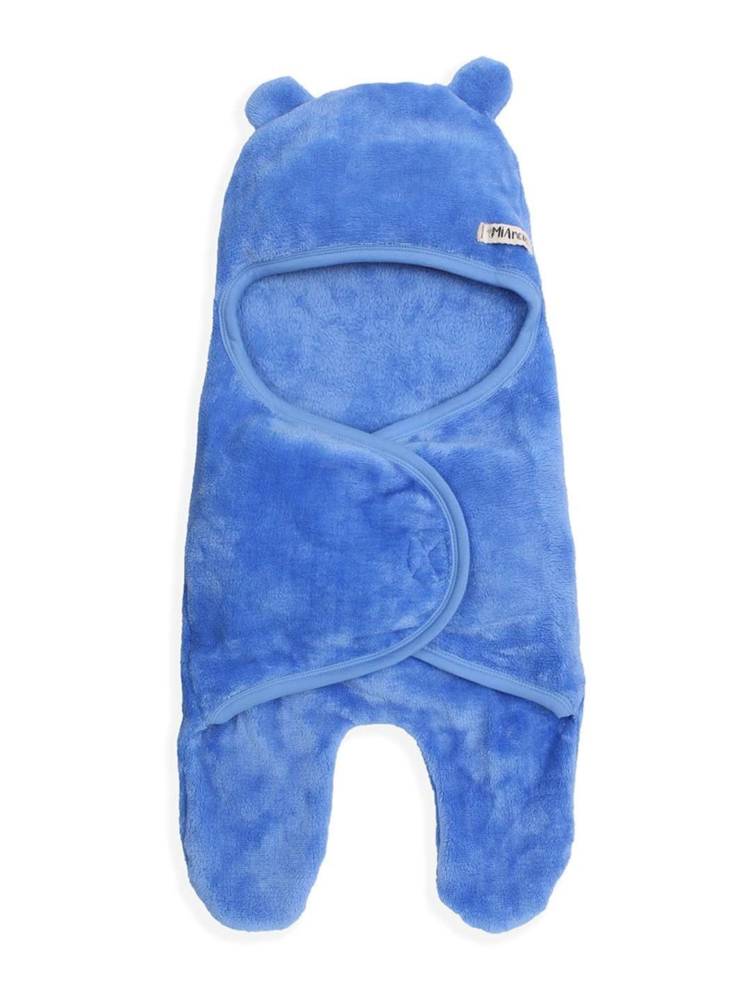 MiArcus Blue Polyester 260 GSM Blanket (0-3 Month) - Set of 1