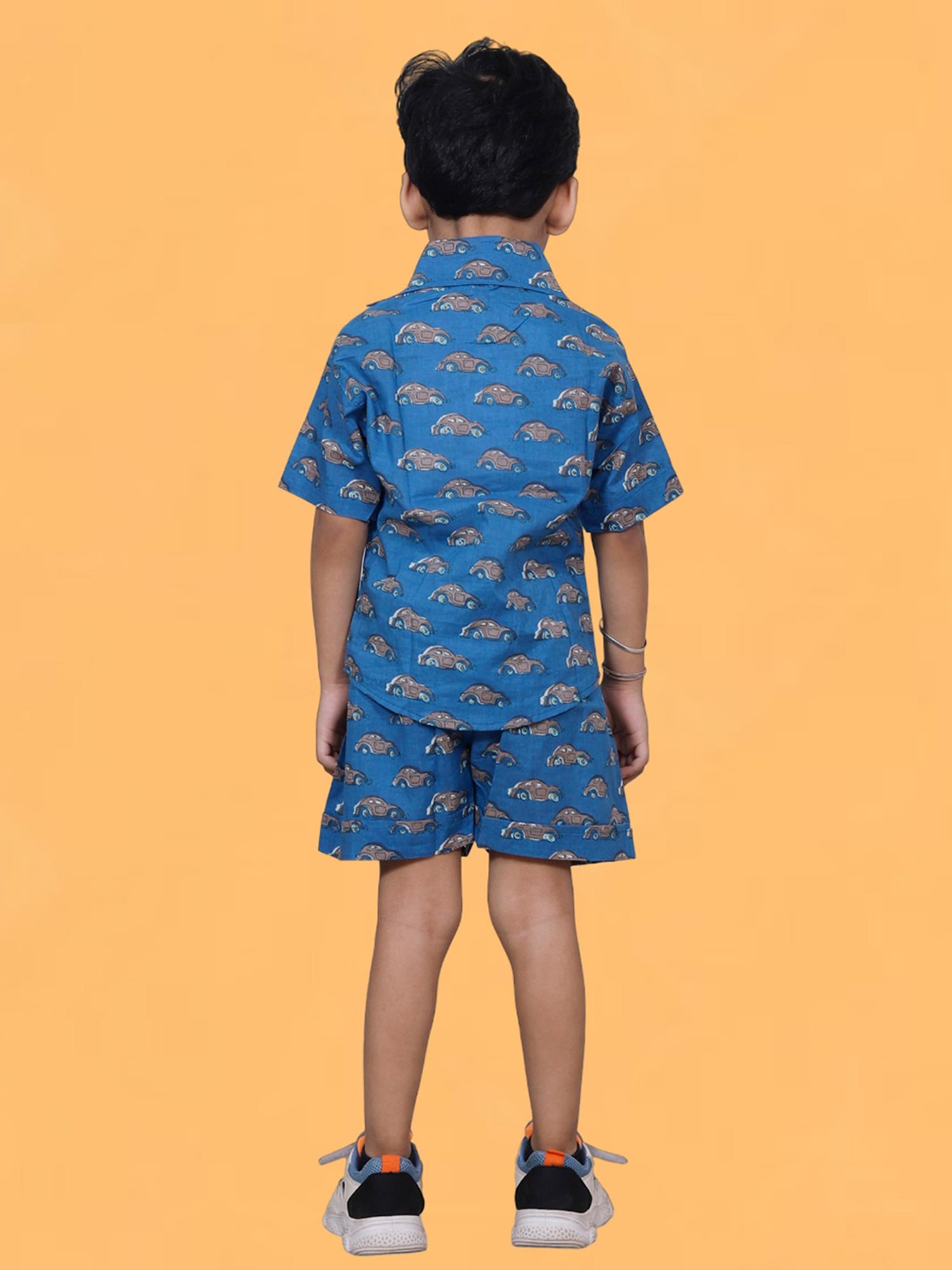 Tippy Top Kids Blue Printed Shirt with Shorts