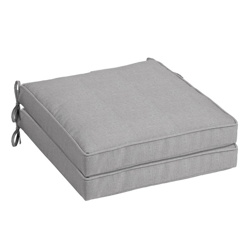 2pk Paloma Woven Outdoor Seat Cushion Gray - Arden Selections