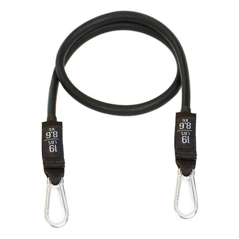 Bodylastics BLCOMP04 High Quality 19 Pound Full Body Anti Slip Resistance Clip Band Fitness Weight with Durable Patented Locks, Black