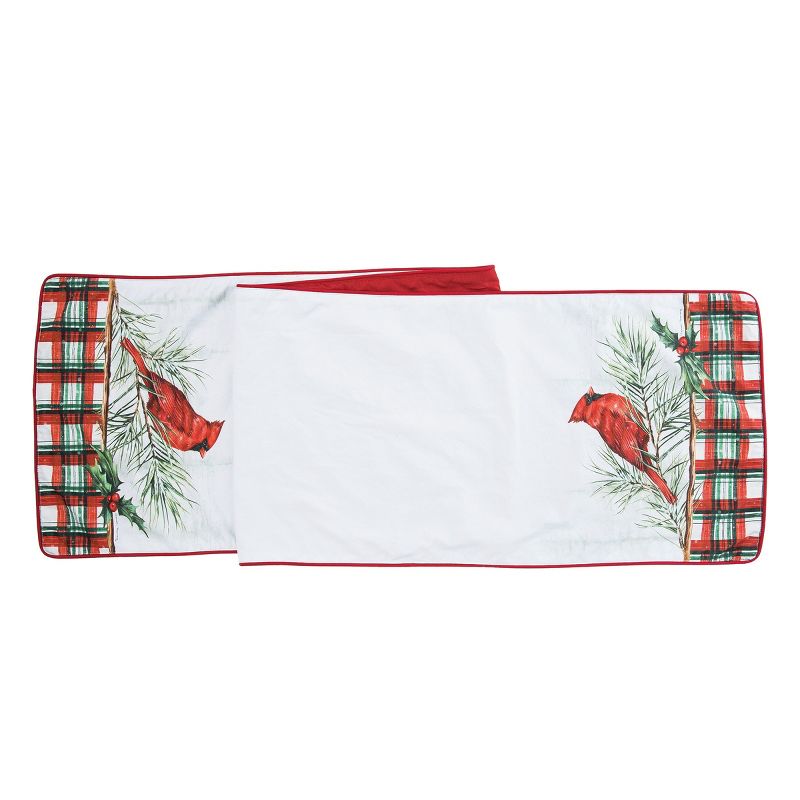 C&F Home Woodland Cardinal Plaid Table Runne
