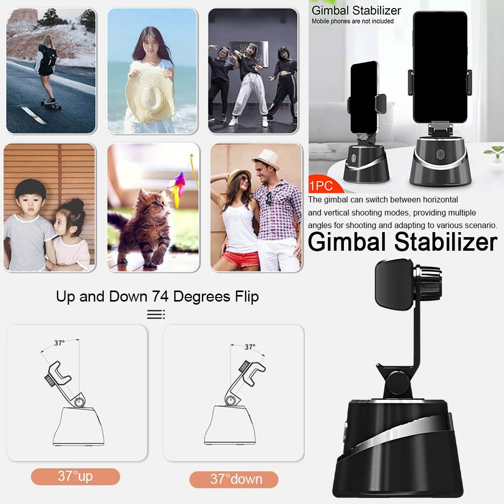 Gimbal Stabilizer 360&deg; Rotation Auto Face Tracking Desktop Live Streaming