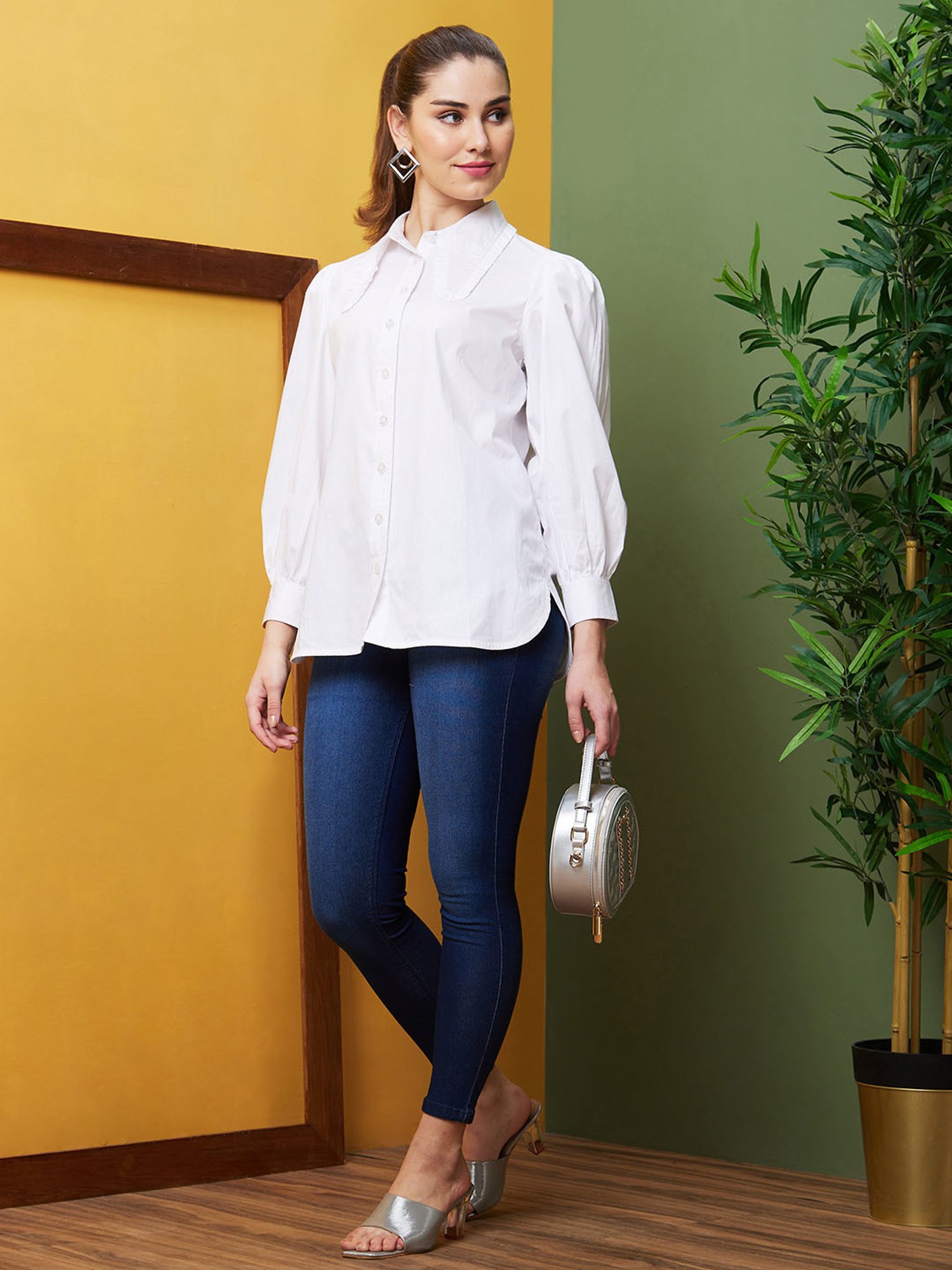 Globus White Cotton Shirt