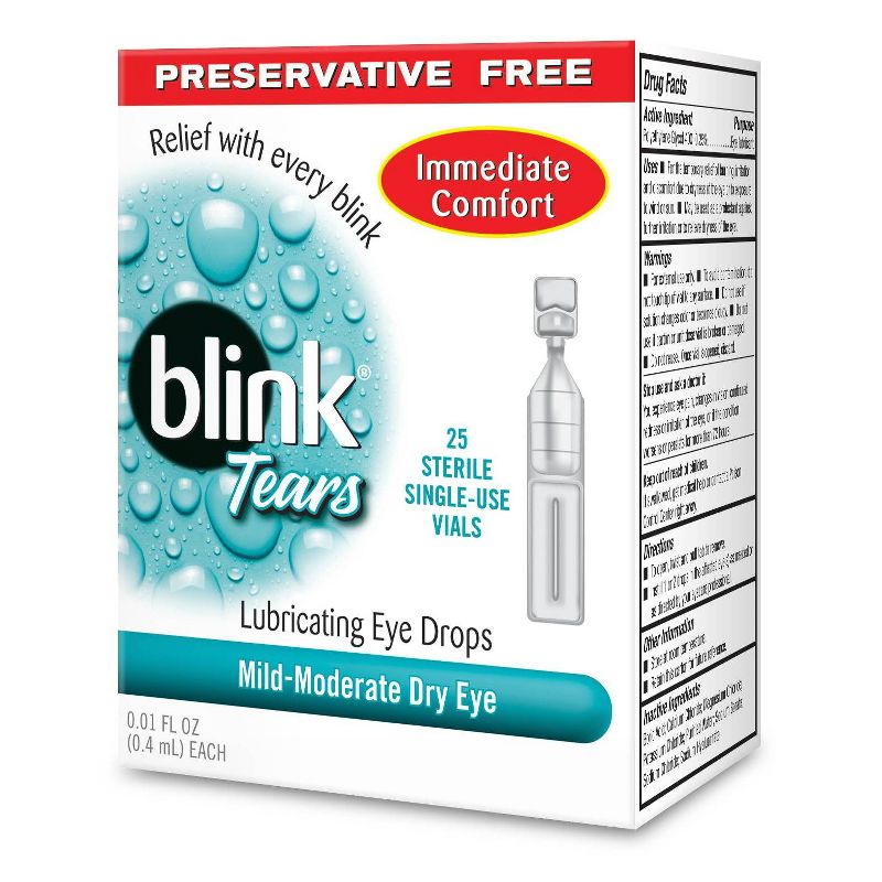 Blink Tears Preservative Free Lubricating Eye Drops - 25ct