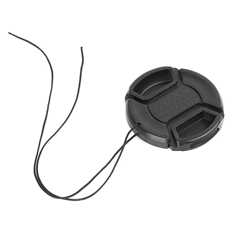 52mm Lens Cap Center Pinch with Lens Cap Leash Hole Bundle Compatible with Nikon Sony Canon DSLR s & Other DSLR s UV Lens (52mm)- 4 Pack