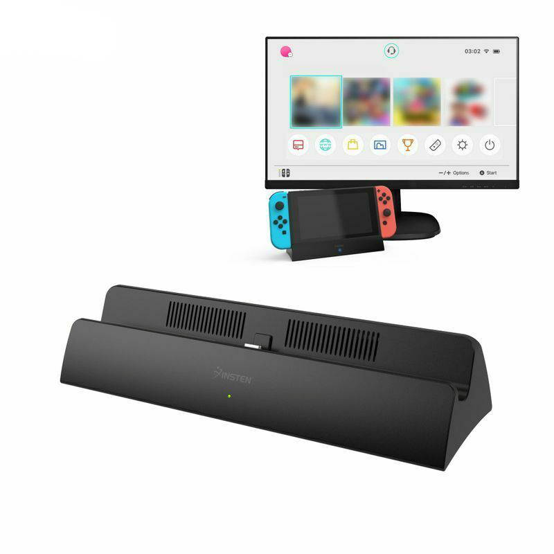 Charging Dock Cradle Stand w/3 USB Port For Nintendo Switch Console TV Video