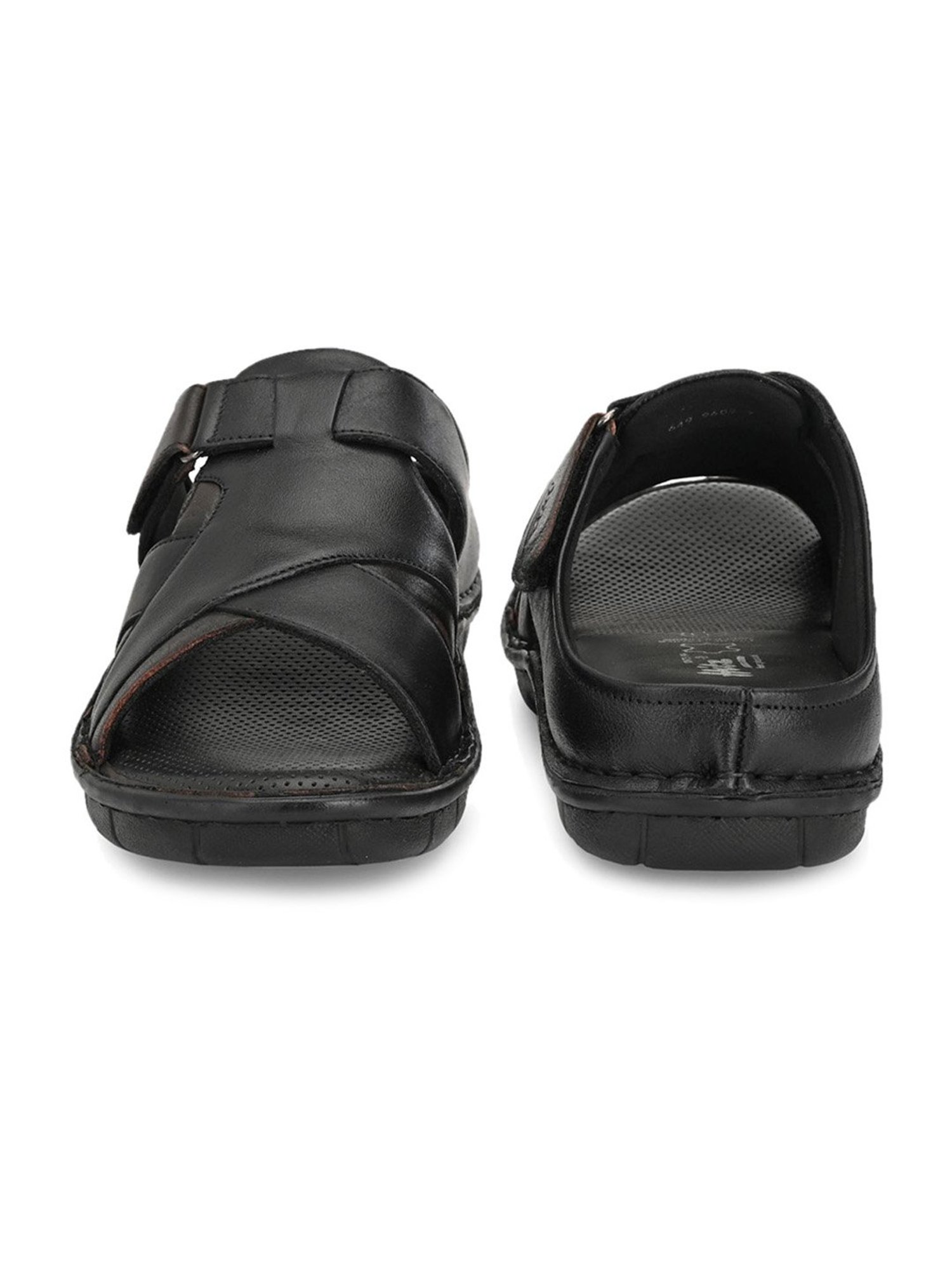 Hitz Men's Black Casual Sandals