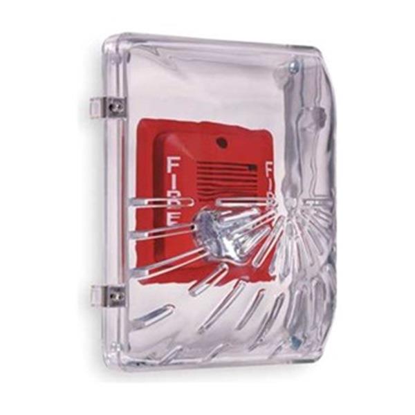 Audible/Strobe Guard, Polycarbonate, Flush