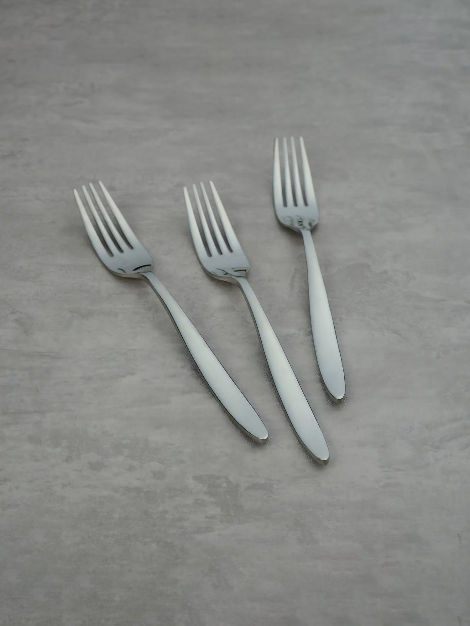 FnS Creta Silver Stainless Steel Dinner Fork - Set of 12