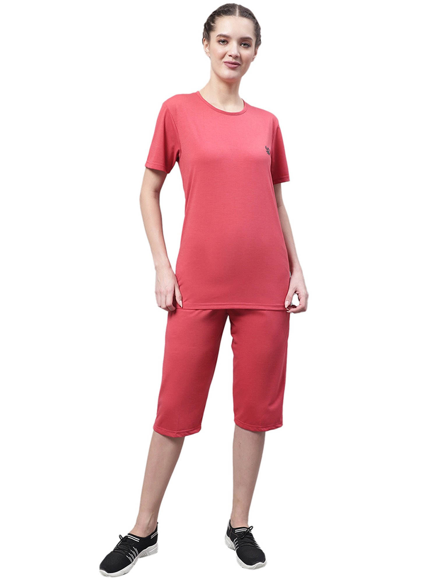 Vimal Jonney Pink T-Shirt With Capris