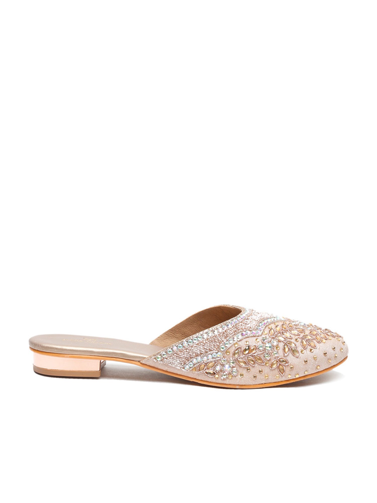 Pelle Albero Women's Rose Gold Mule Shoes