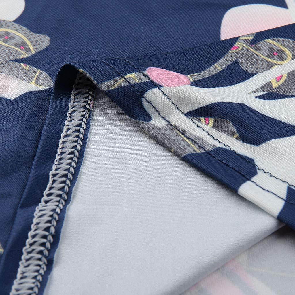 ?HebeTop? Women's Floral Maxi Dresses Boho V Neck Split Beach Party Dress