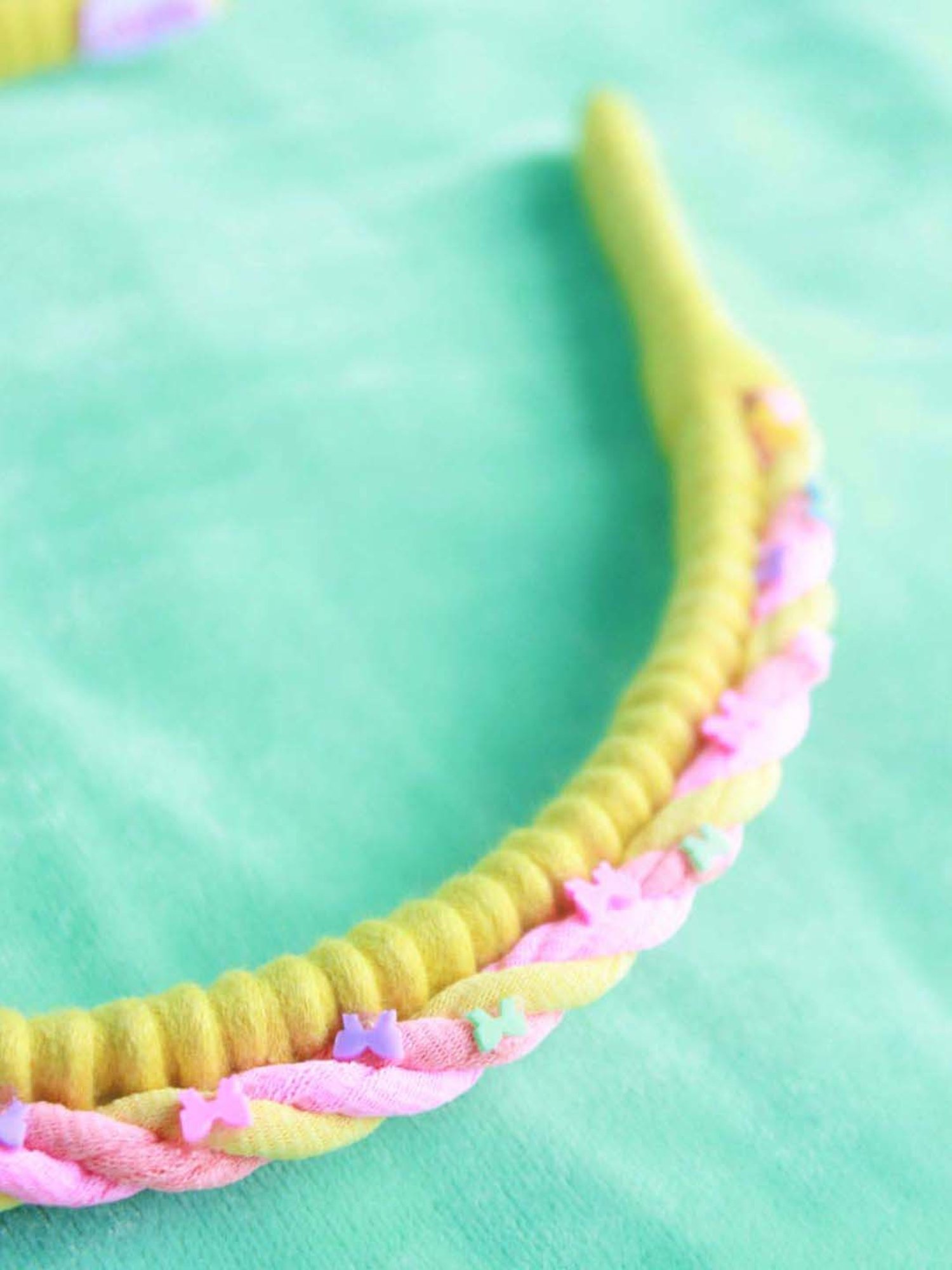 Choko Yellow Embellished Hair Band