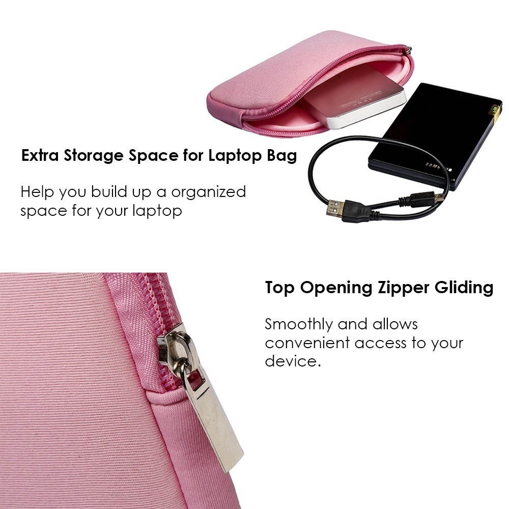 B2018 Laptop Sleeve Notebook Bag Power Bag for Adapter Power Bank HDD Hard Disk Drive Mouse Cable Shockproof